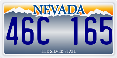 NV license plate 46C165