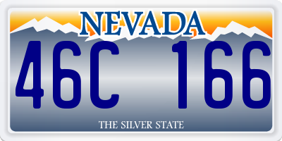 NV license plate 46C166