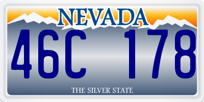 NV license plate 46C178