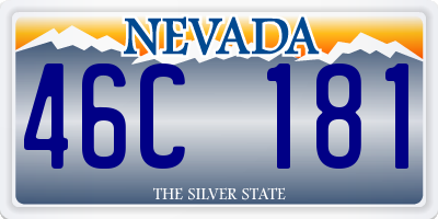 NV license plate 46C181