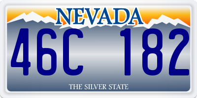 NV license plate 46C182