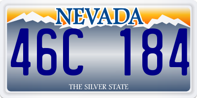 NV license plate 46C184