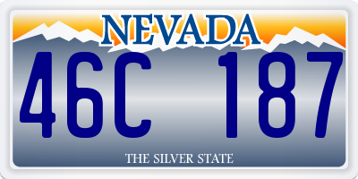 NV license plate 46C187