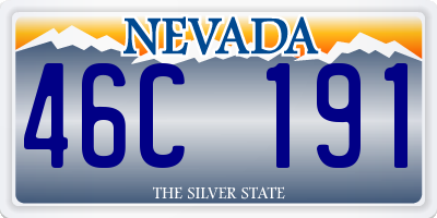 NV license plate 46C191