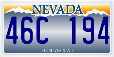 NV license plate 46C194