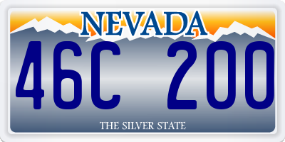NV license plate 46C200