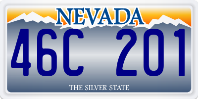 NV license plate 46C201