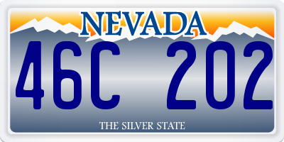 NV license plate 46C202