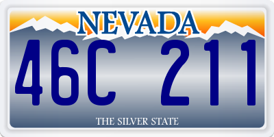 NV license plate 46C211