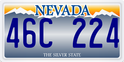 NV license plate 46C224