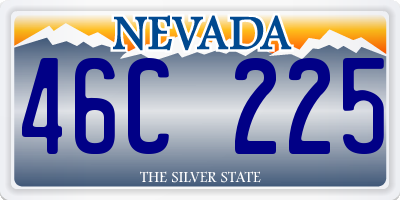NV license plate 46C225