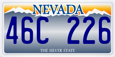 NV license plate 46C226