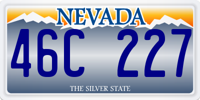NV license plate 46C227