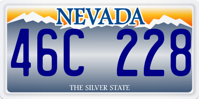 NV license plate 46C228