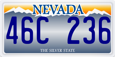 NV license plate 46C236