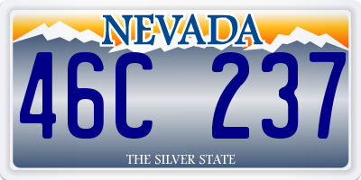 NV license plate 46C237