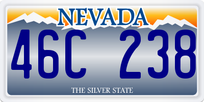 NV license plate 46C238