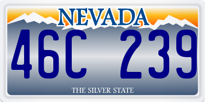 NV license plate 46C239