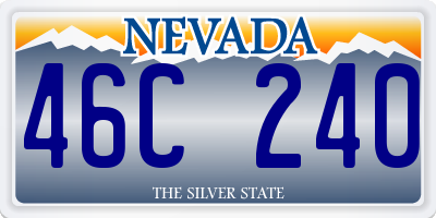 NV license plate 46C240