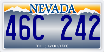 NV license plate 46C242