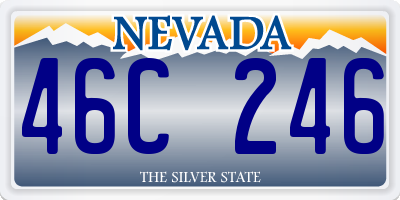 NV license plate 46C246
