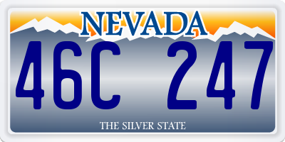 NV license plate 46C247