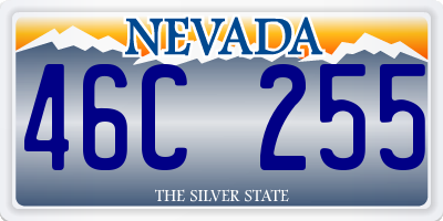 NV license plate 46C255