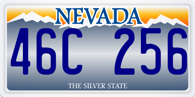 NV license plate 46C256