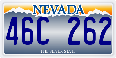 NV license plate 46C262