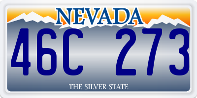 NV license plate 46C273