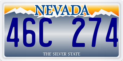 NV license plate 46C274