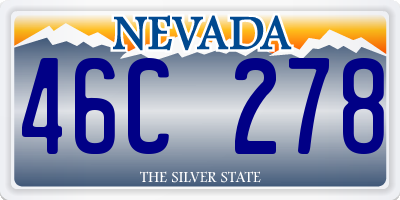 NV license plate 46C278