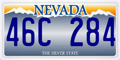 NV license plate 46C284
