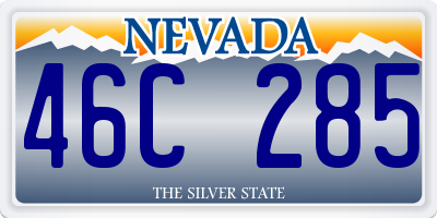 NV license plate 46C285