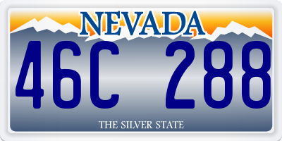 NV license plate 46C288