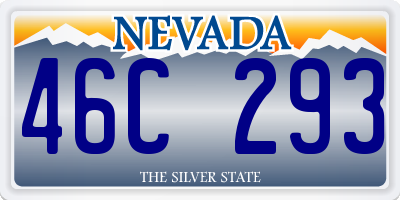 NV license plate 46C293