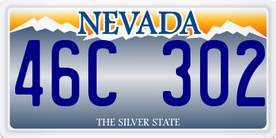 NV license plate 46C302