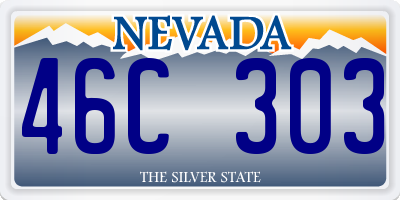 NV license plate 46C303