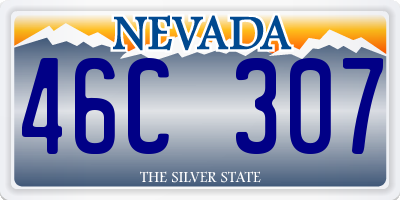 NV license plate 46C307