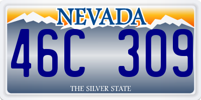 NV license plate 46C309