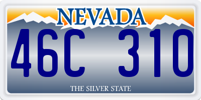 NV license plate 46C310