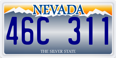 NV license plate 46C311