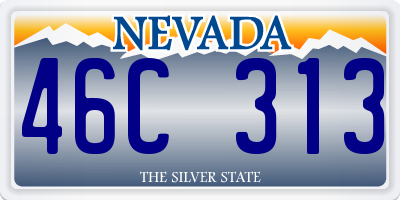 NV license plate 46C313
