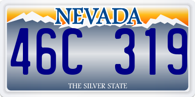 NV license plate 46C319
