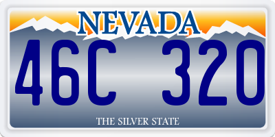 NV license plate 46C320