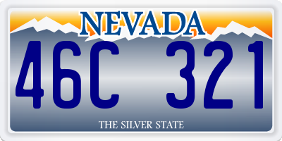NV license plate 46C321