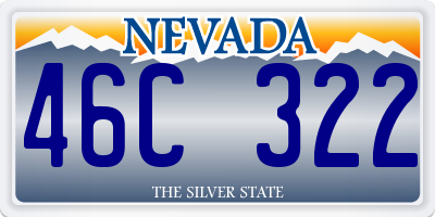 NV license plate 46C322
