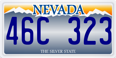 NV license plate 46C323