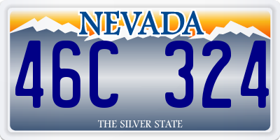 NV license plate 46C324