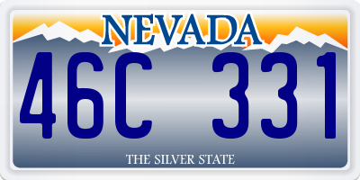 NV license plate 46C331